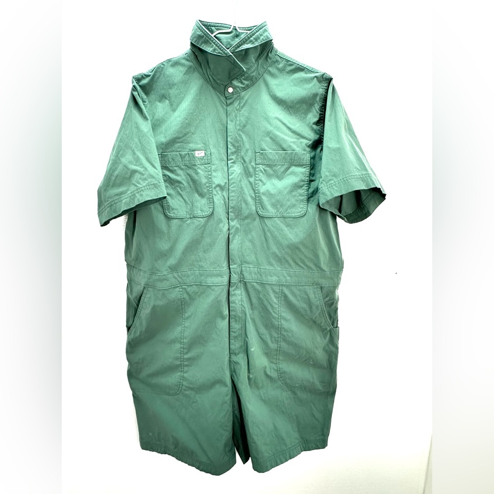 Duluth Trading Co Green Short-Sleeve Utility Romper
